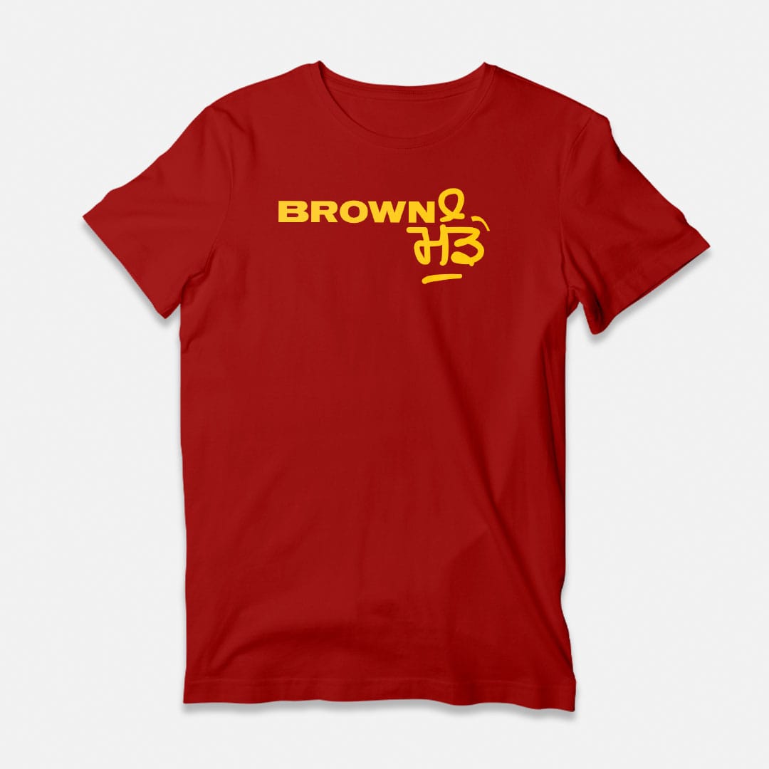 Brown Munde Punjabi Red T-Shirt