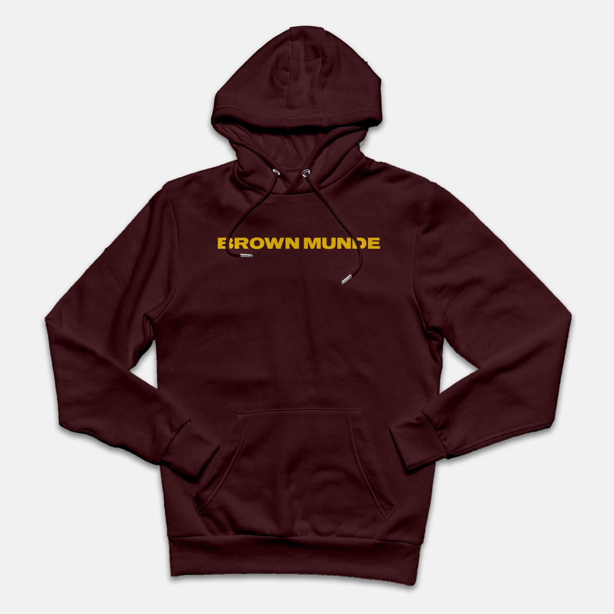 Brown Munde Maroon Hoodie