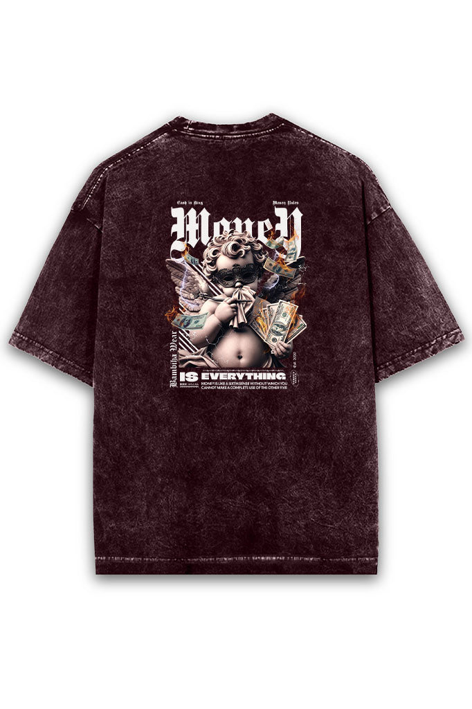 Cash is King Acid Wash Oversized T-Shirt