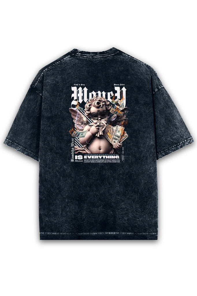Cash is King Acid Wash Oversized T-Shirt