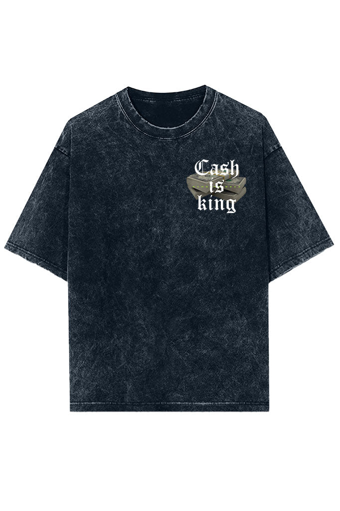 Cash is King Acid Wash Oversized T-Shirt