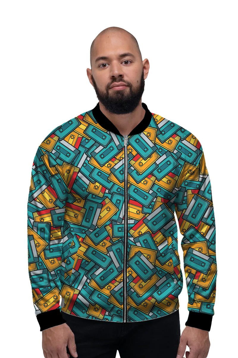 Cassette Pop Art Bomber Jacket