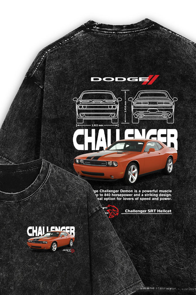 Challanger SRT Acid Wash Oversized T-Shirt