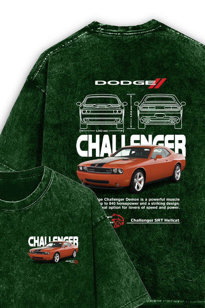 Challanger SRT Acid Wash Oversized T-Shirt