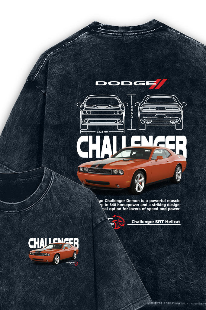 Challanger SRT Acid Wash Oversized T-Shirt