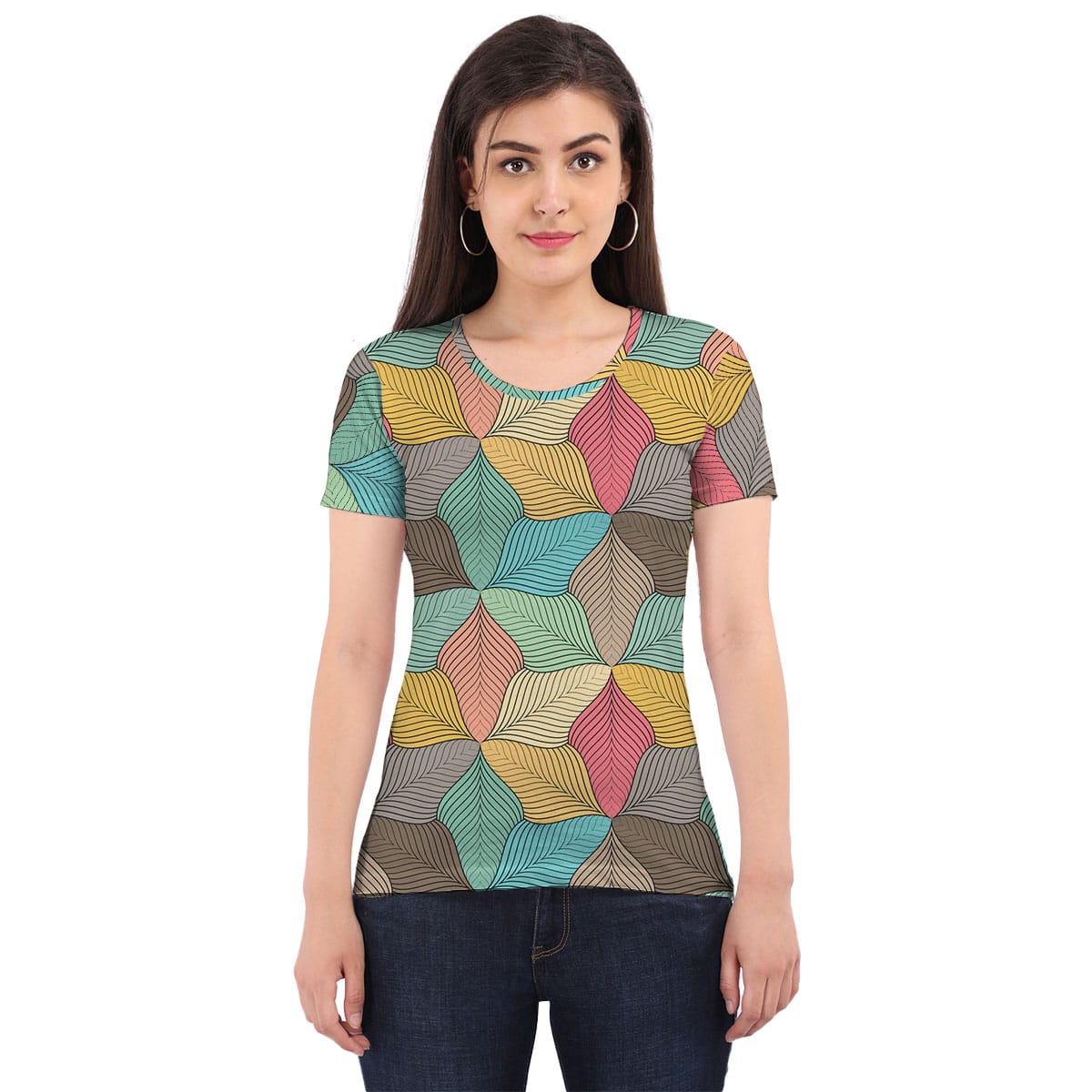 Colorful Seamless Pattern Women T-Shirt