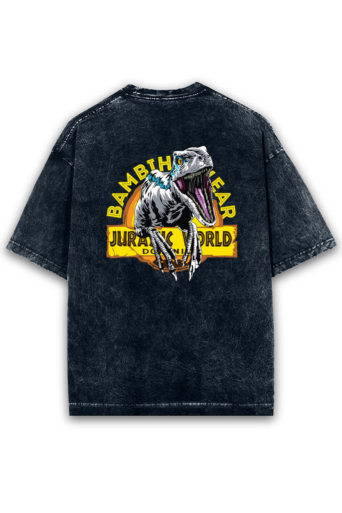 Dino Dominion Acid Wash Oversized T-Shirt