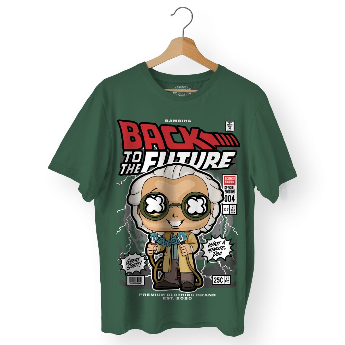 Dr Emmett Brown Cartoon T-Shirt