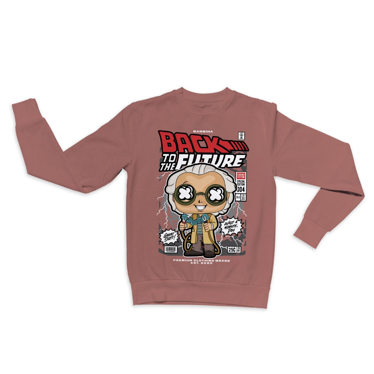Dr Emmett Brown Cartoon Sweatshirt