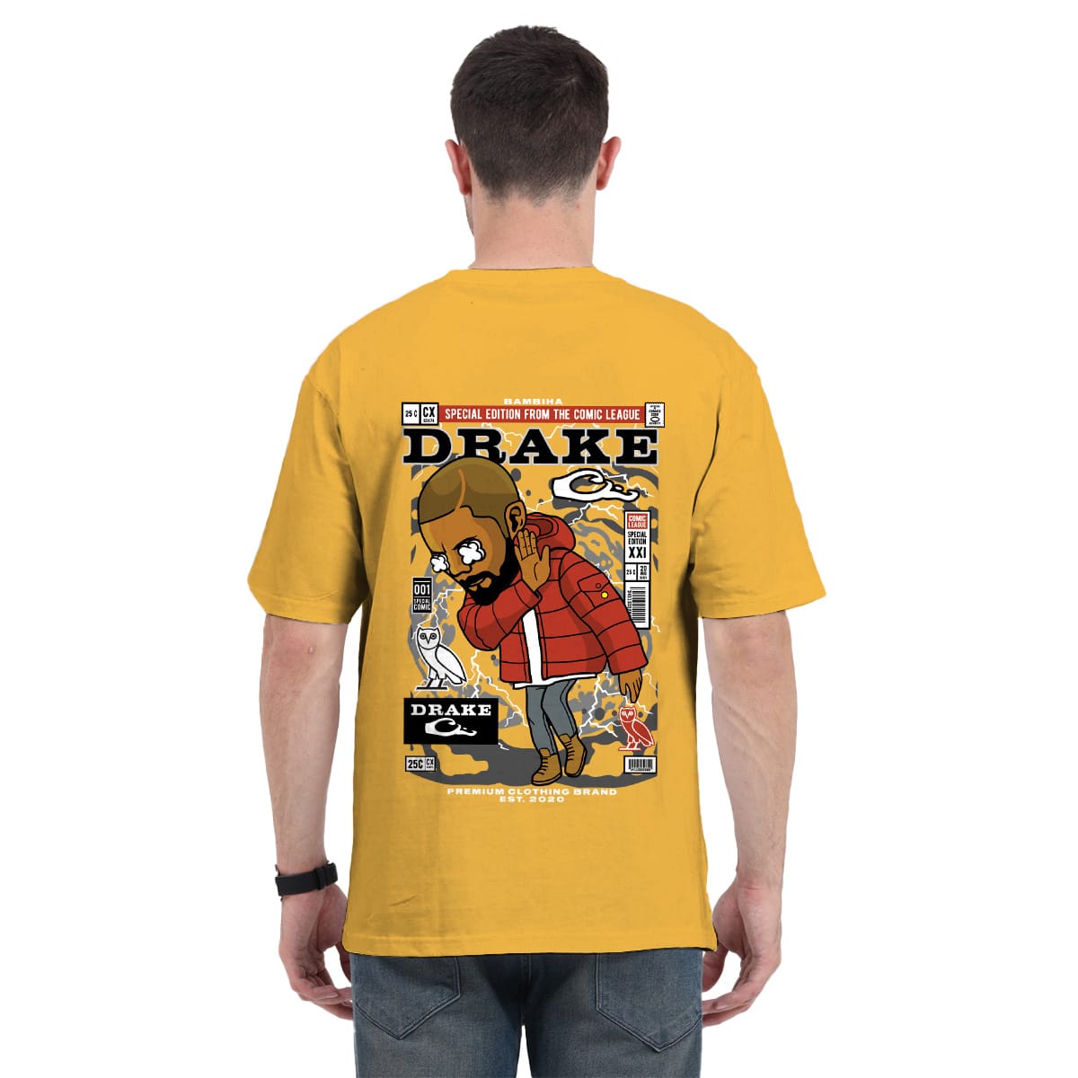 Drake Cartoon Oversized T-Shirt