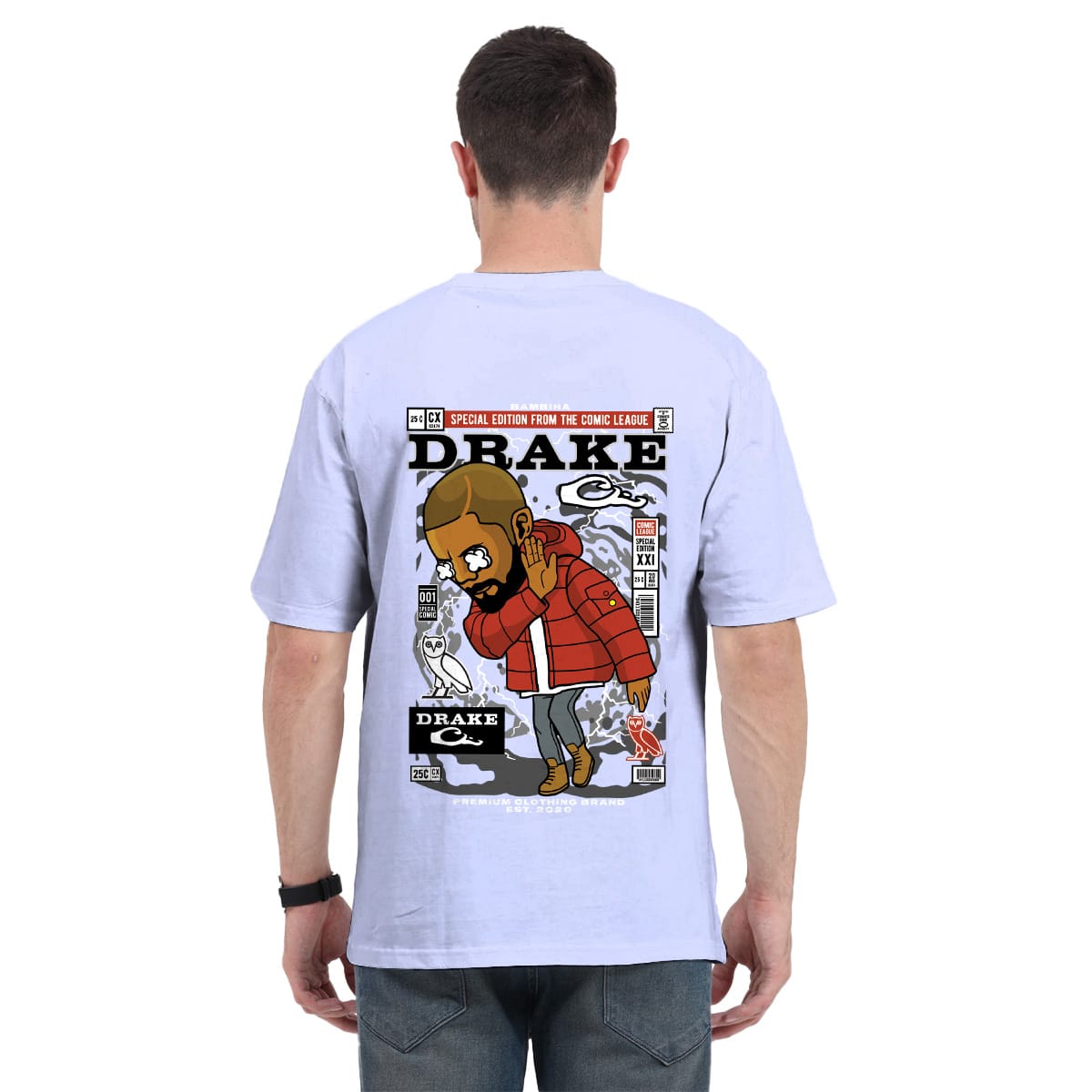 Drake Cartoon Oversized T-Shirt