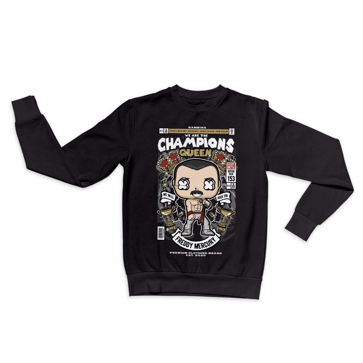 Freddy Mercuri Queen Cartoon Sweatshirt