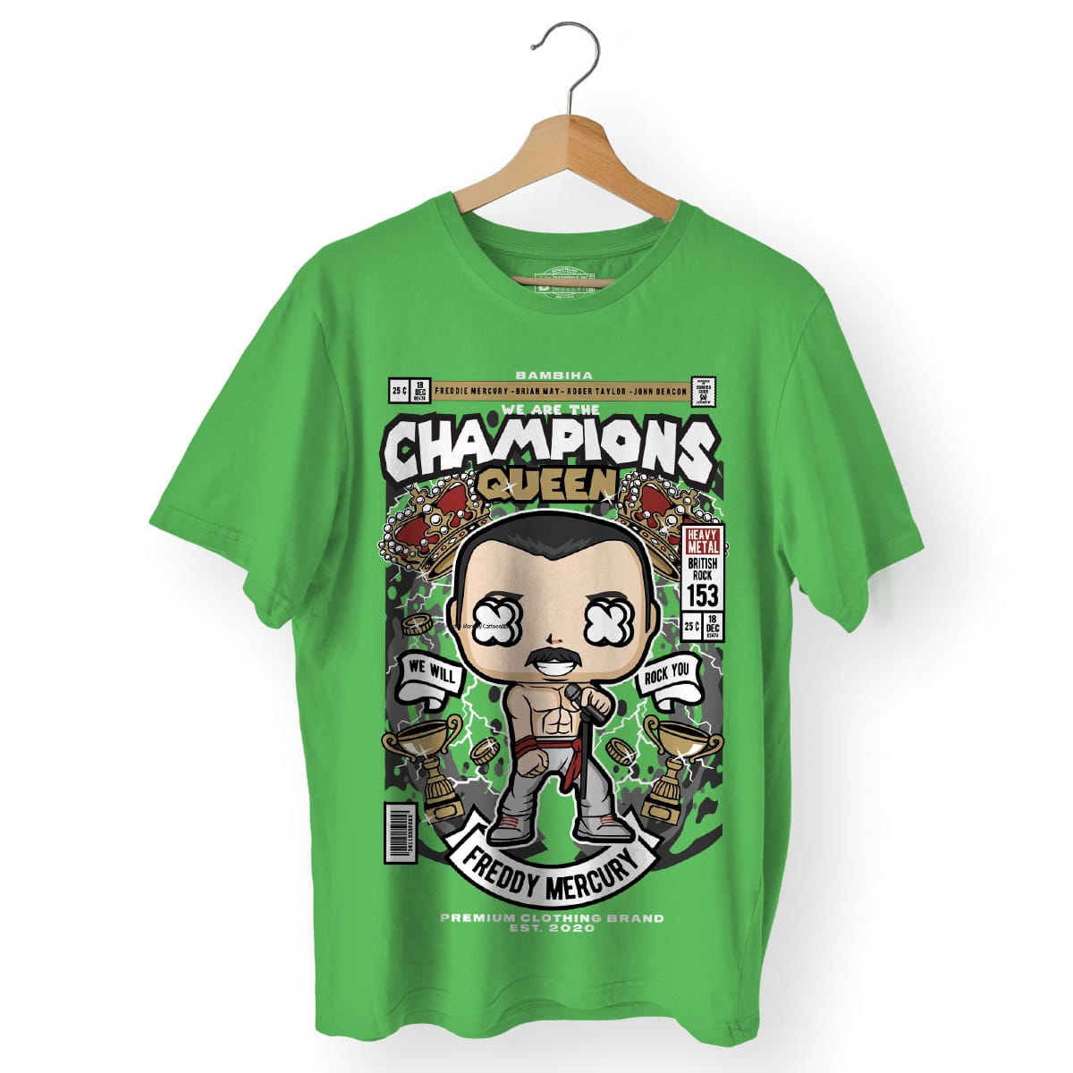 Freddy Mercury Queen Cartoon T-Shirt
