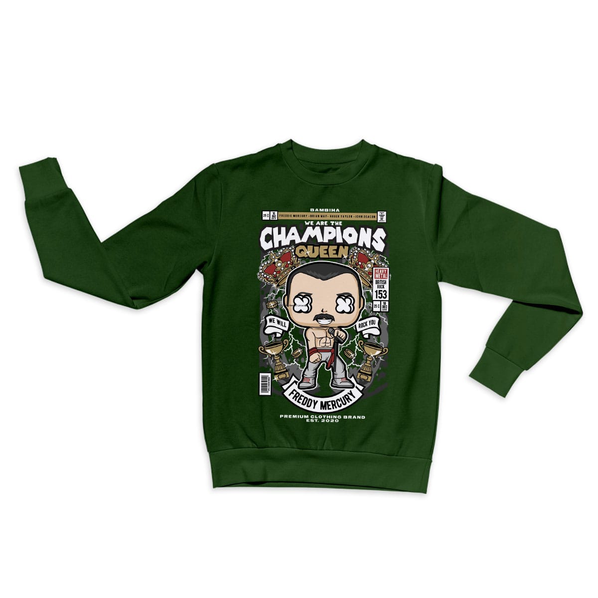Freddy Mercuri Queen Cartoon Sweatshirt