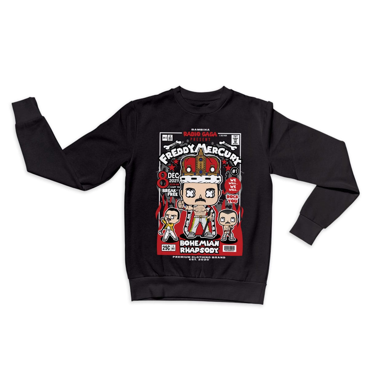 Freddy Mercury Cartoon Sweatshirt