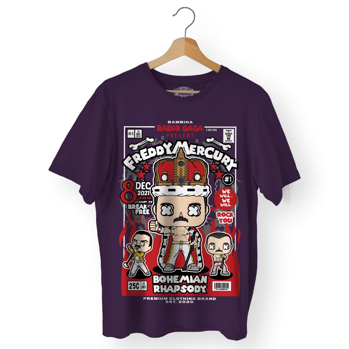 Freddy Mercury Cartoon T-Shirt