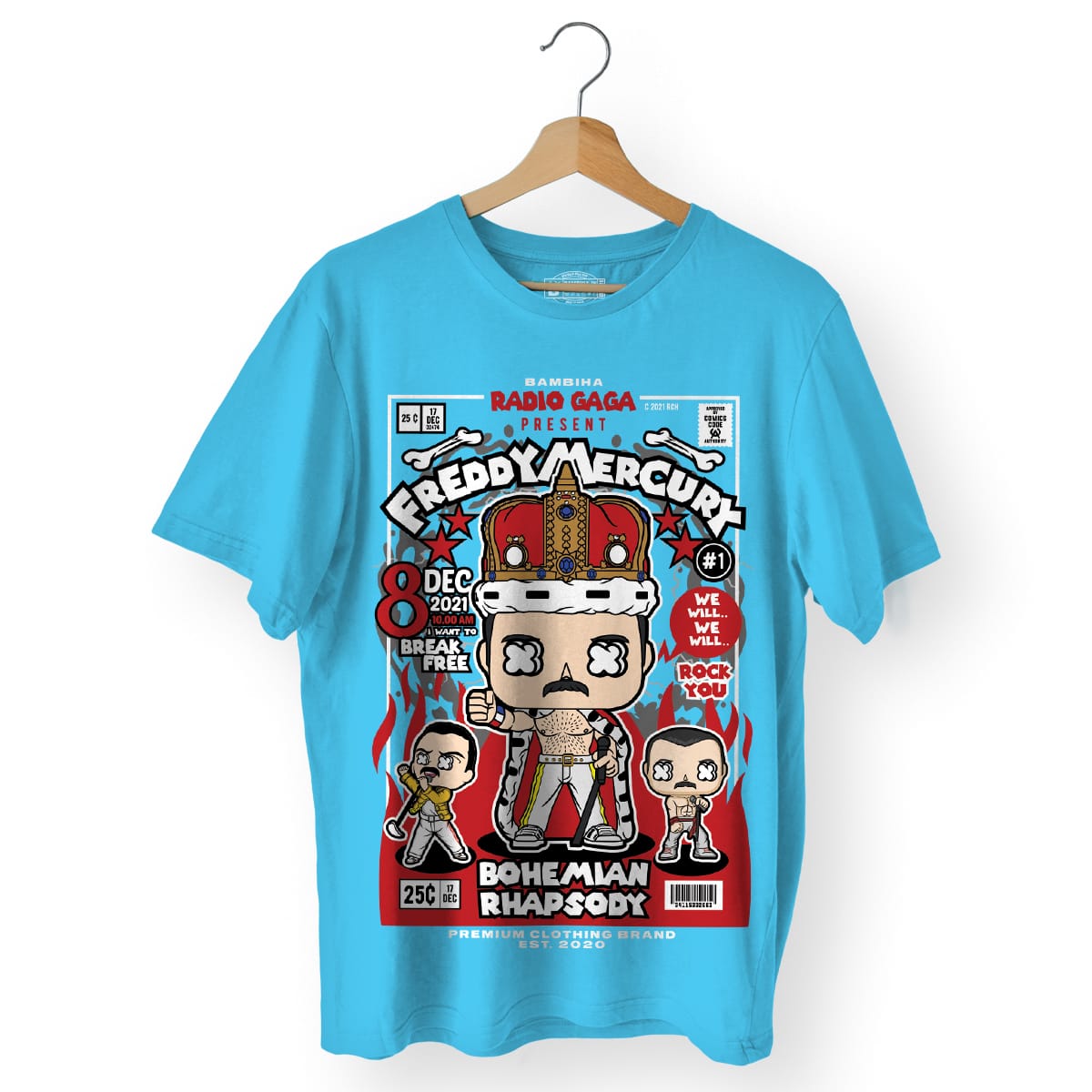 Freddy Mercury Cartoon T-Shirt
