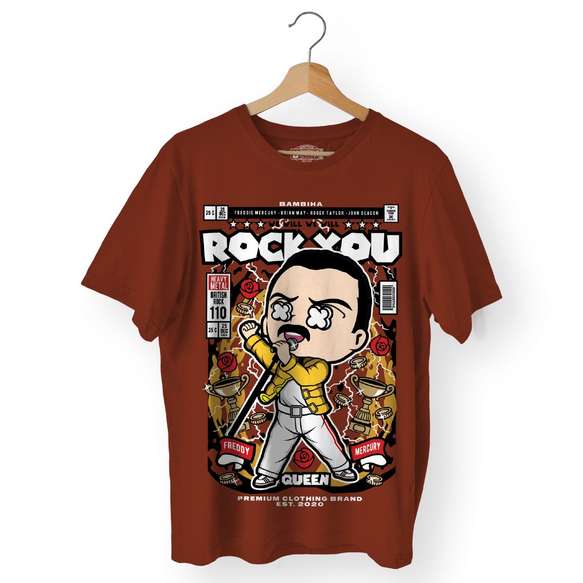 Freddy Mercury Rock You Cartoon T-Shirt