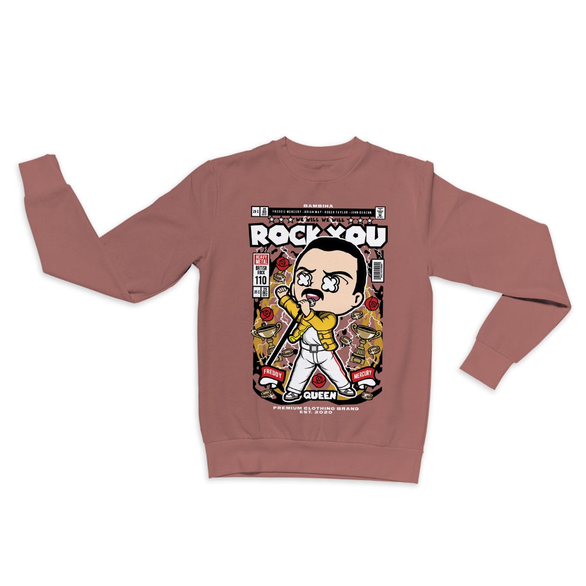 Freddy Mercury Rock You Cartoon Sweatshirt