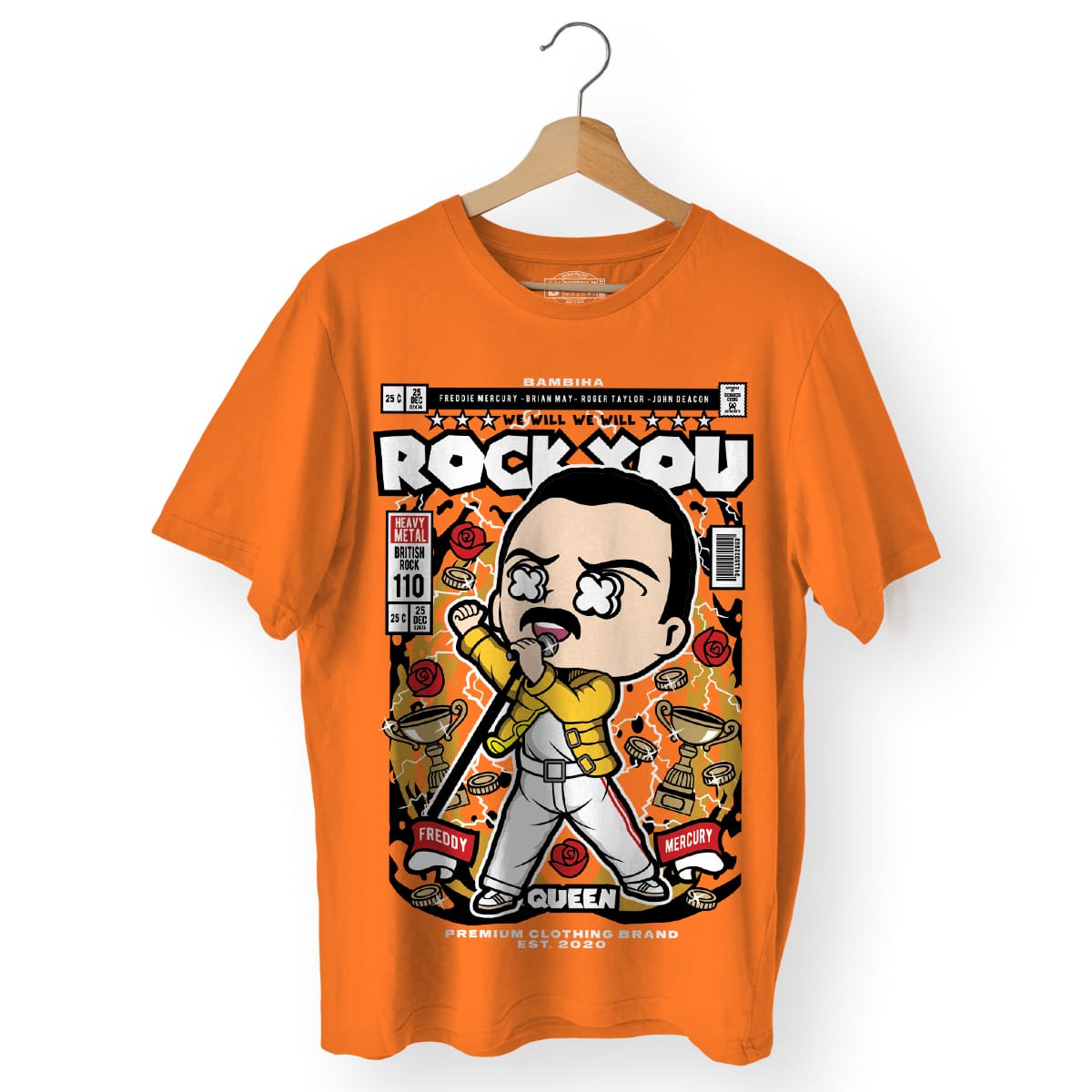 Freddy Mercury Rock You Cartoon T-Shirt