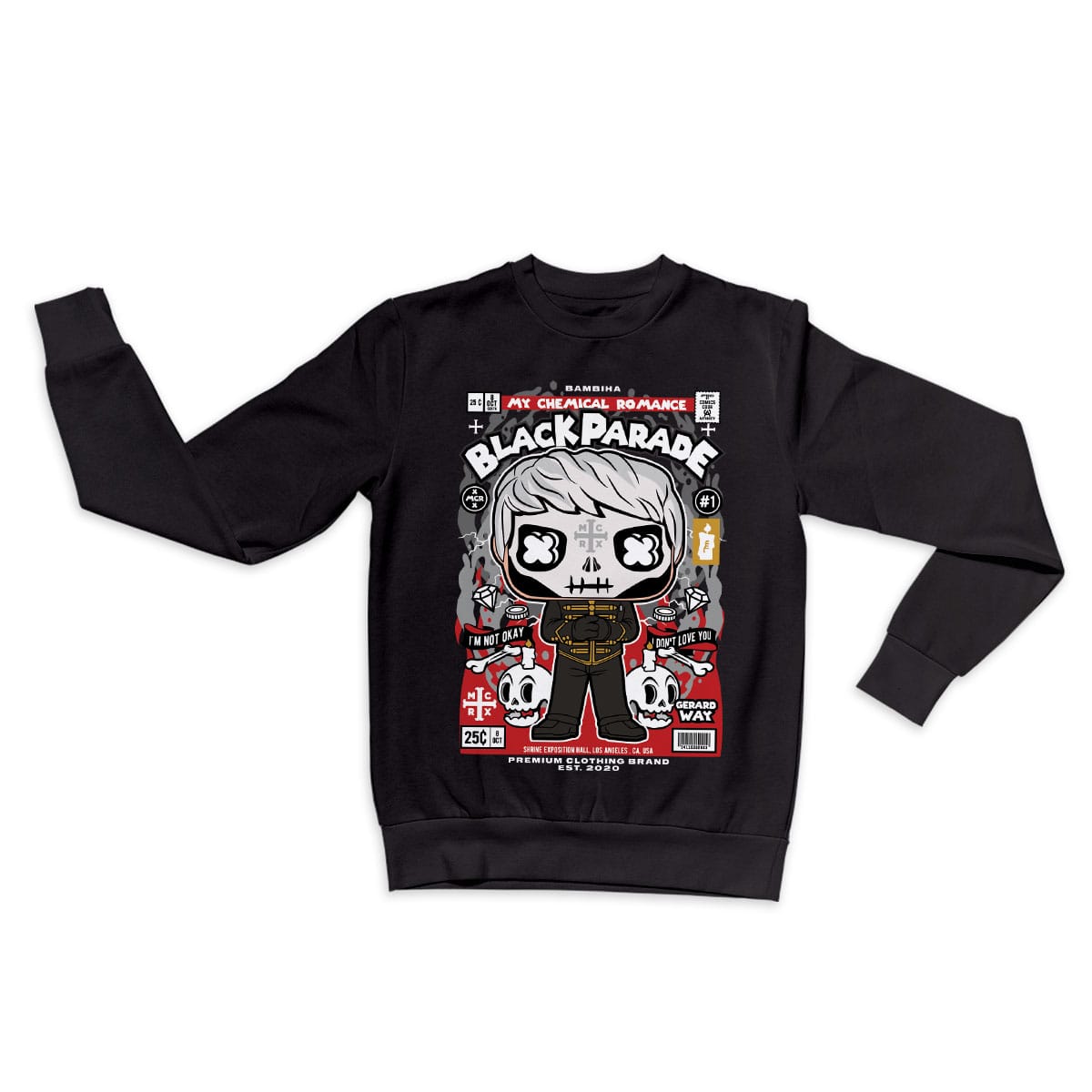 Gerard Way Black Parade Cartoon Sweatshirt