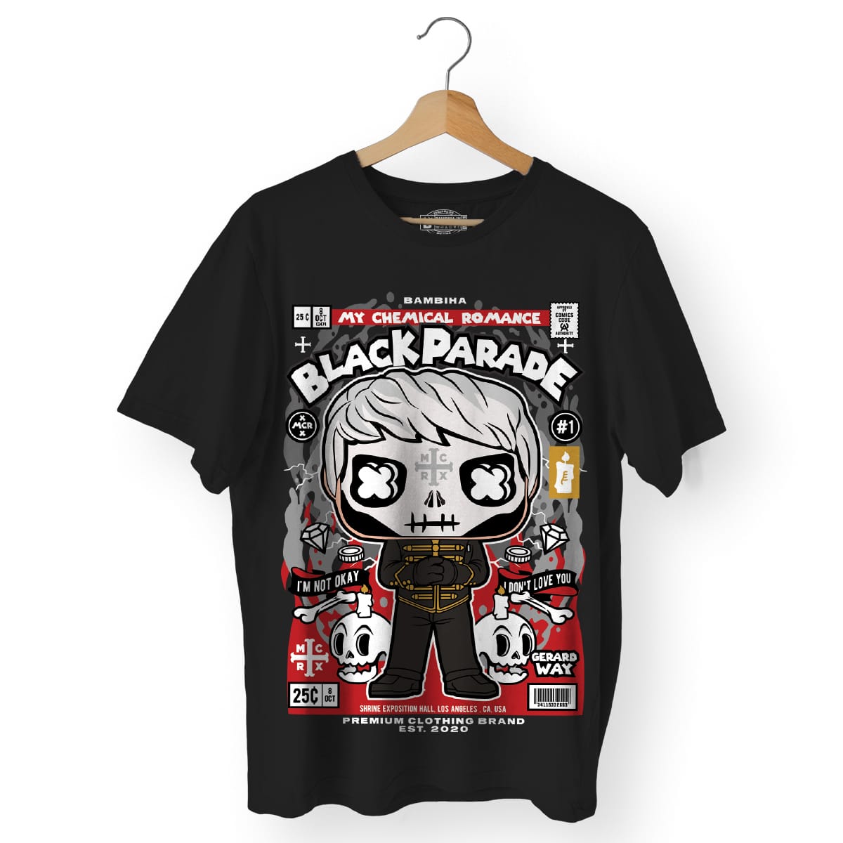 Gerard Way Black Parade Cartoon T-Shirt