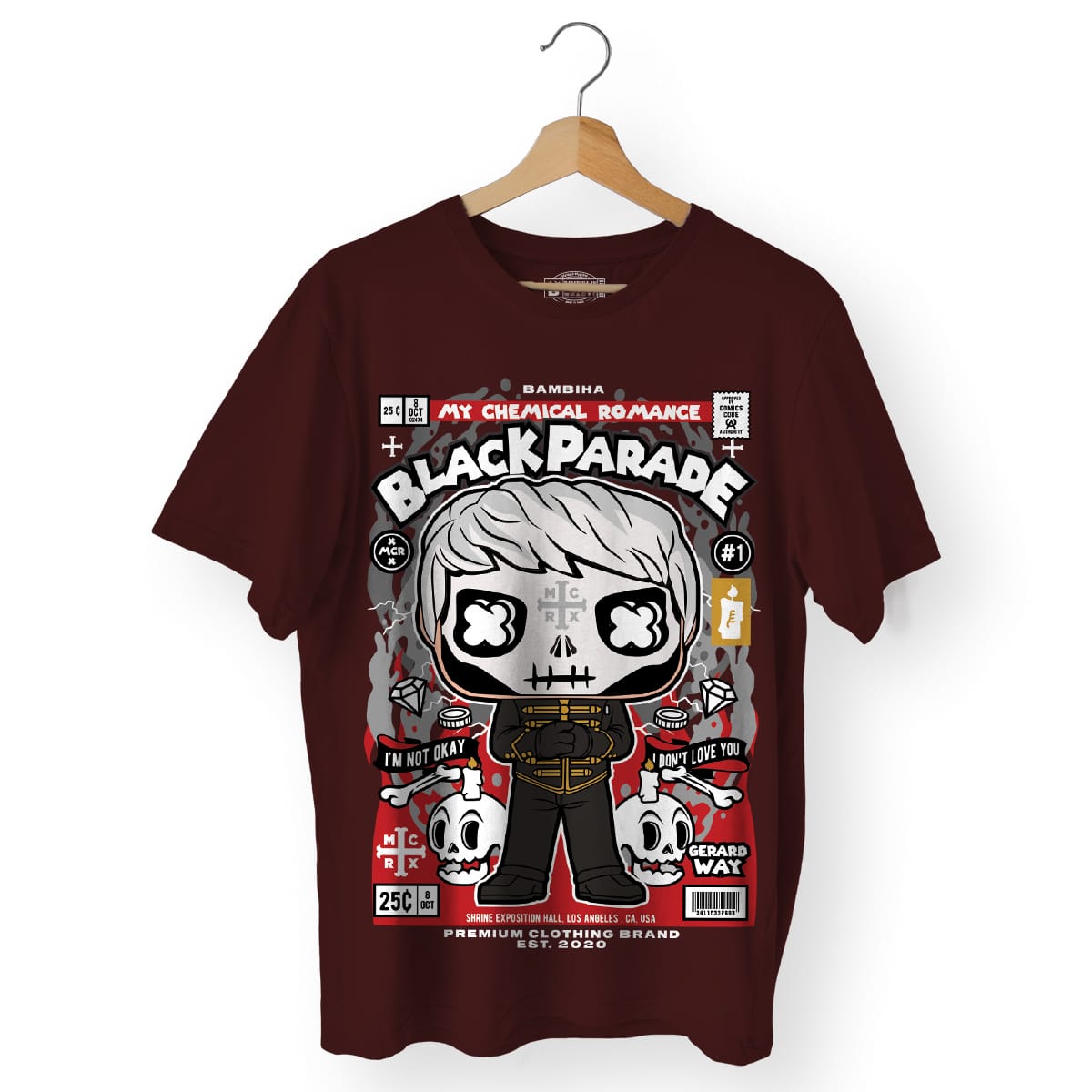Gerard Way Black Parade Cartoon T-Shirt