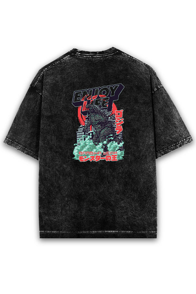 Giga Roar Acid Wash Oversized T-Shirt