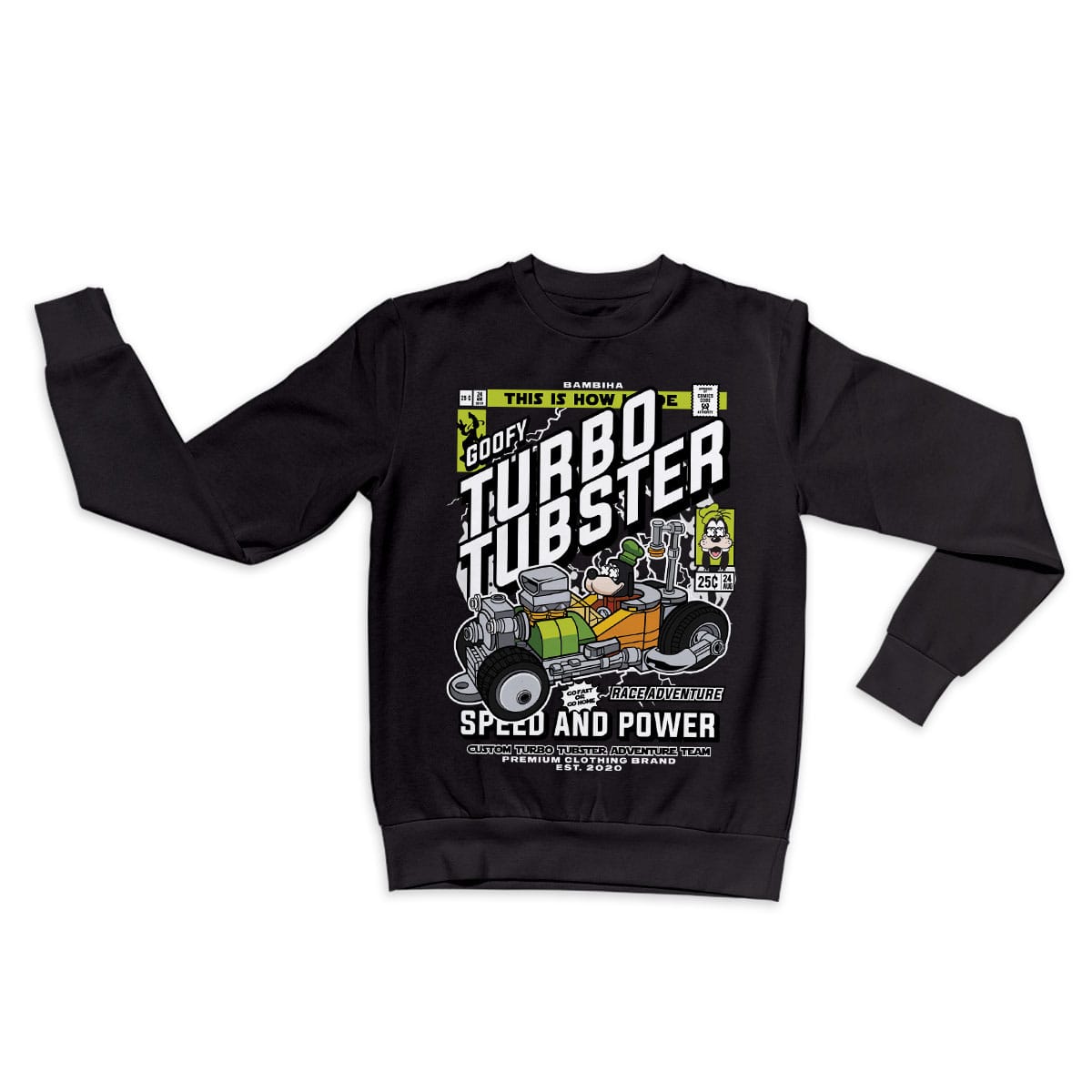 Goofys Turbo Tubster Cartoon Sweatshirt
