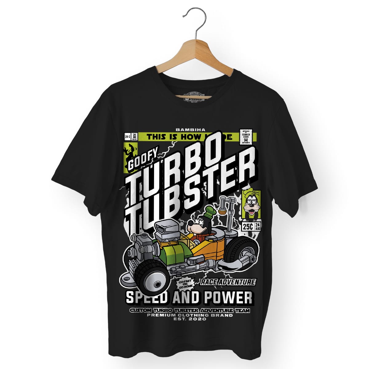 Goofys Turbo Tubster Cartoon T-Shirt