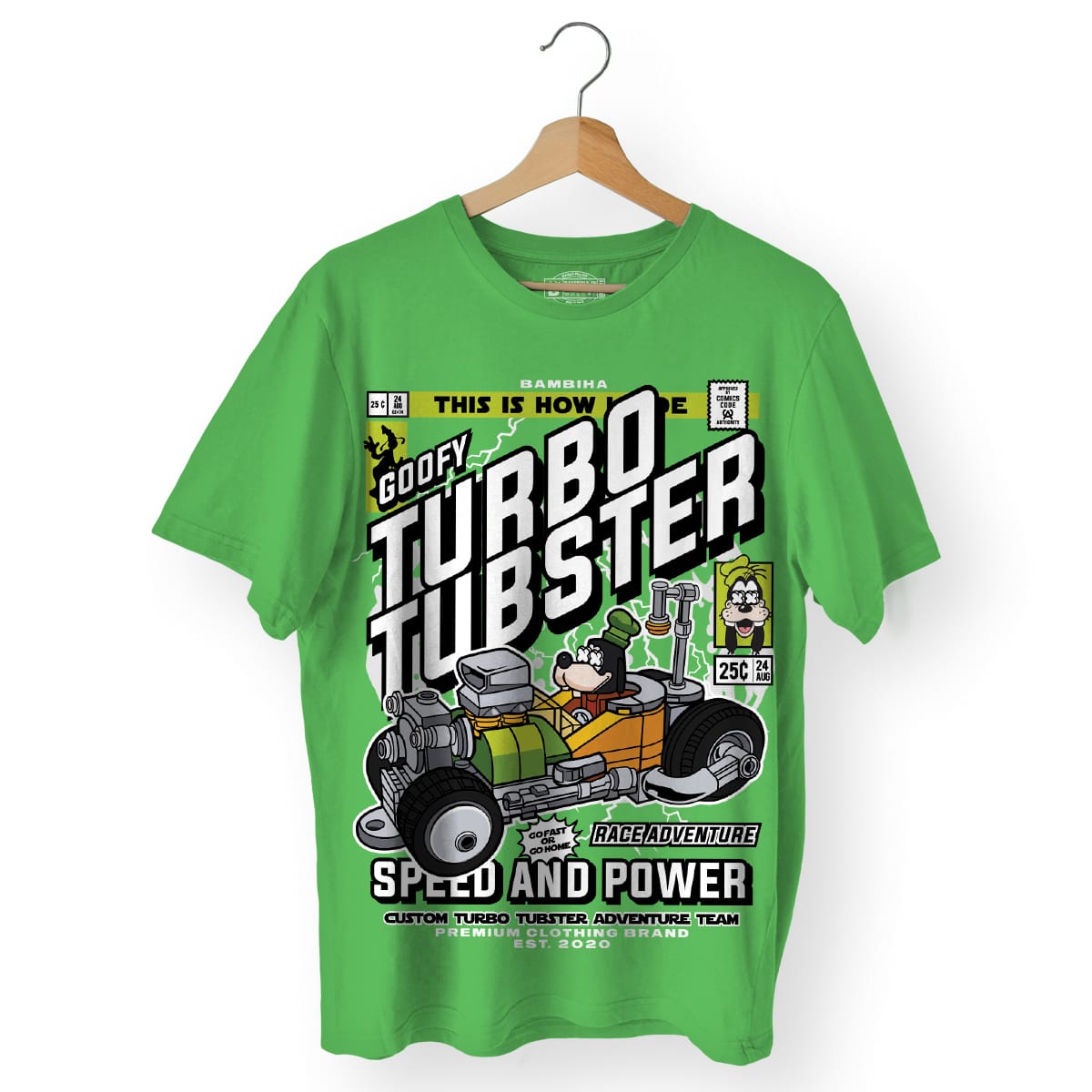 Goofys Turbo Tubster Cartoon T-Shirt