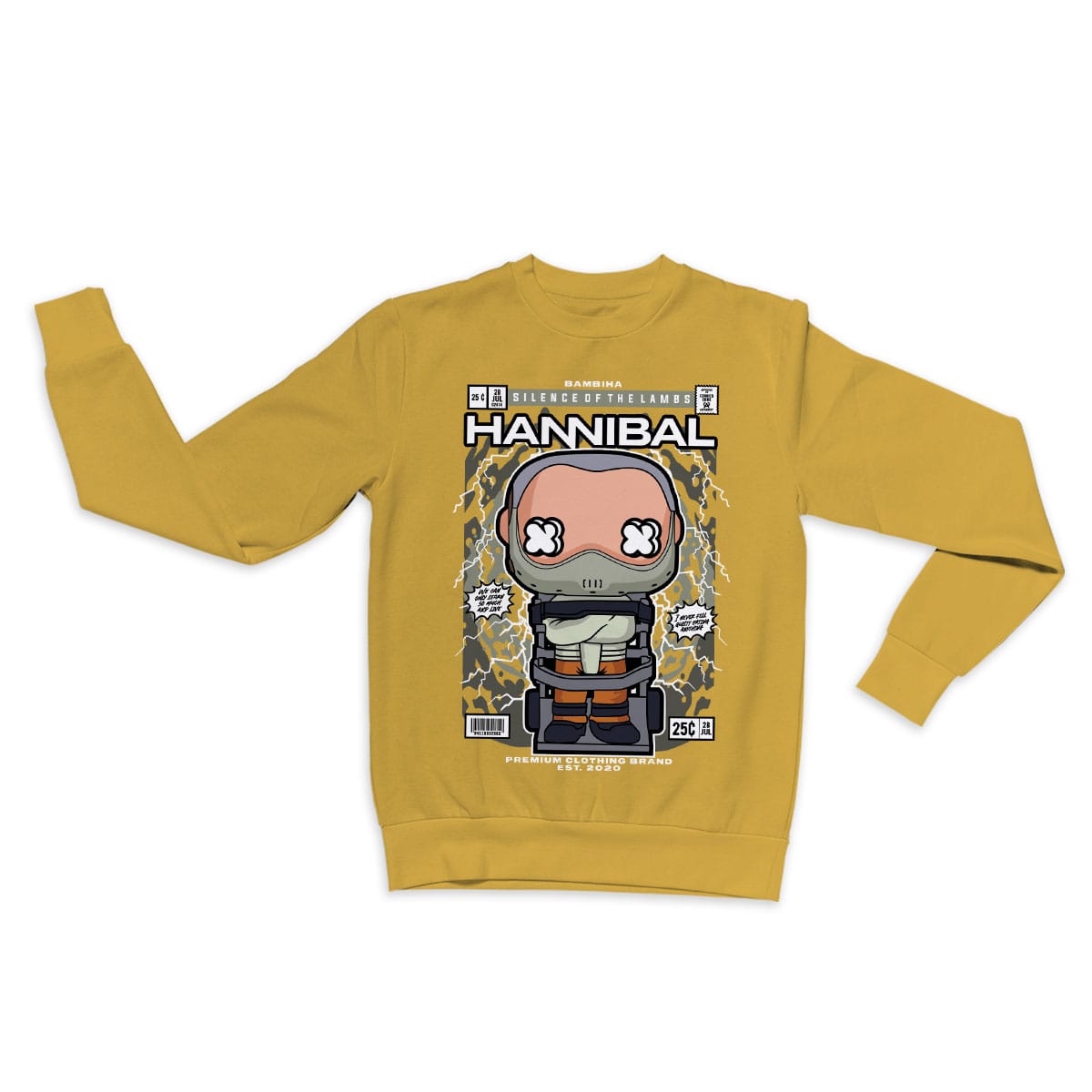 Hannibal Lector Silence Of The Lambs Cartoon Sweatshirt
