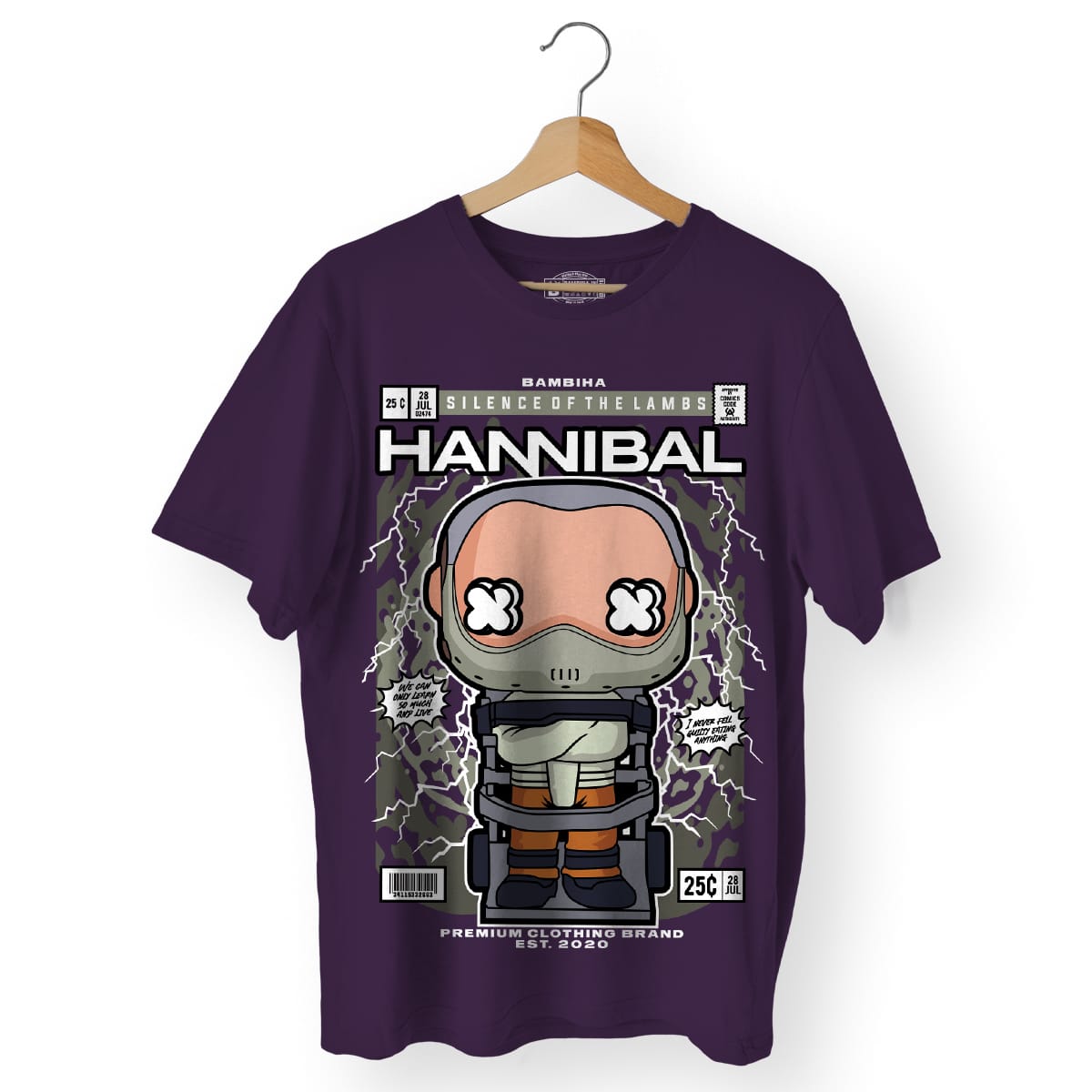 Hannibal Lector Silence Of The Lambs Cartoon T-Shirt