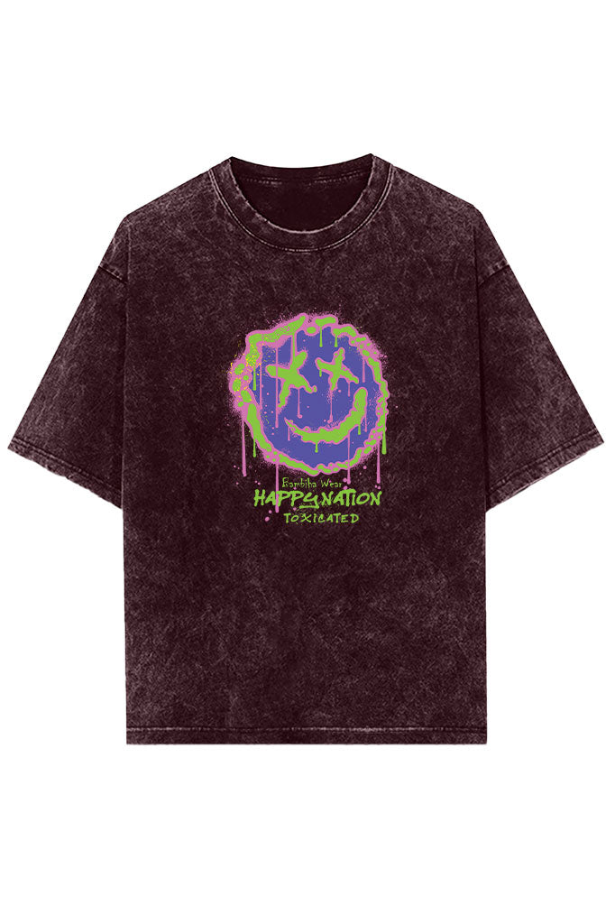 Not Bored Anymore Acid Wash Oversized T-Shirt