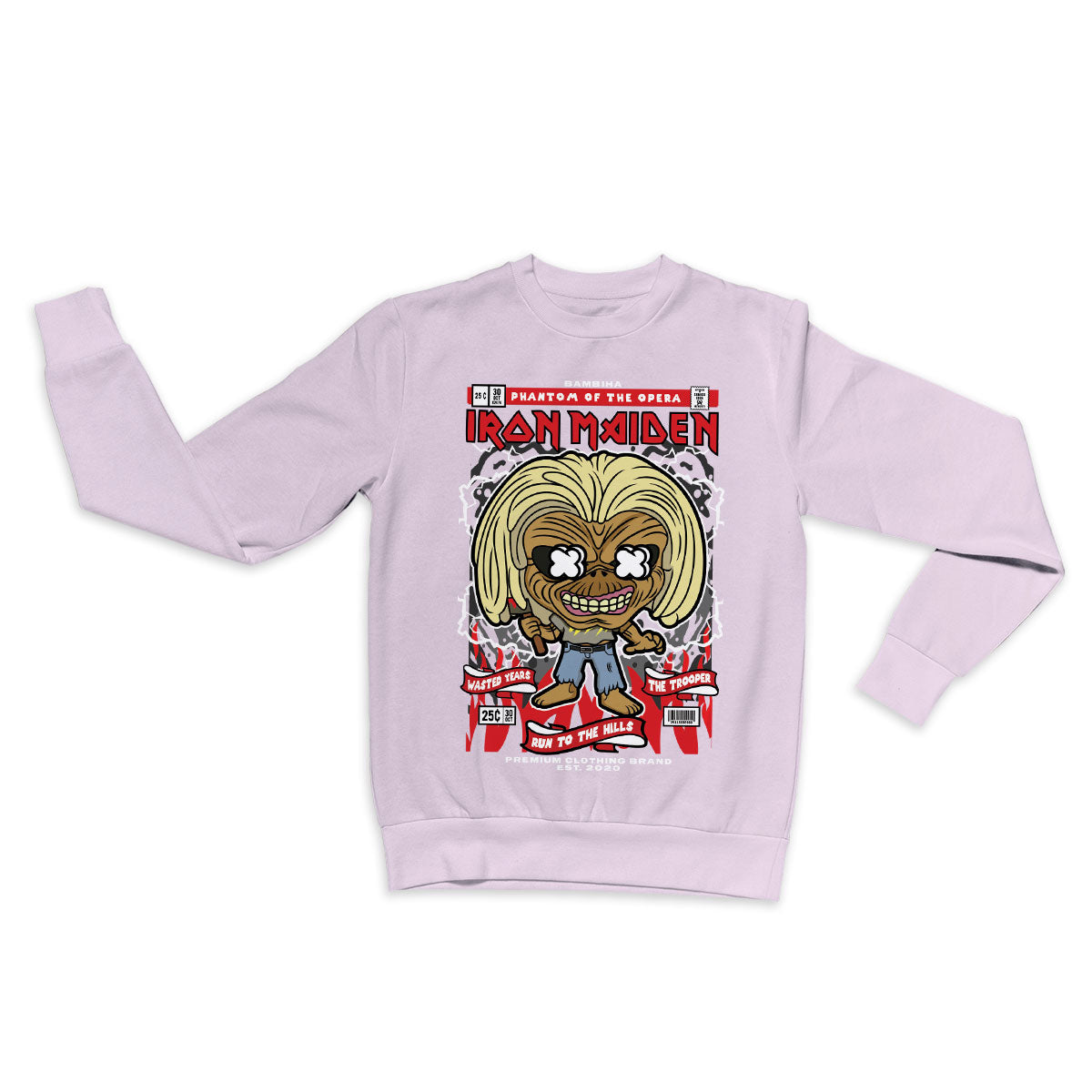 Iron Maiden Killer Eddie Cartoon Sweatshirt