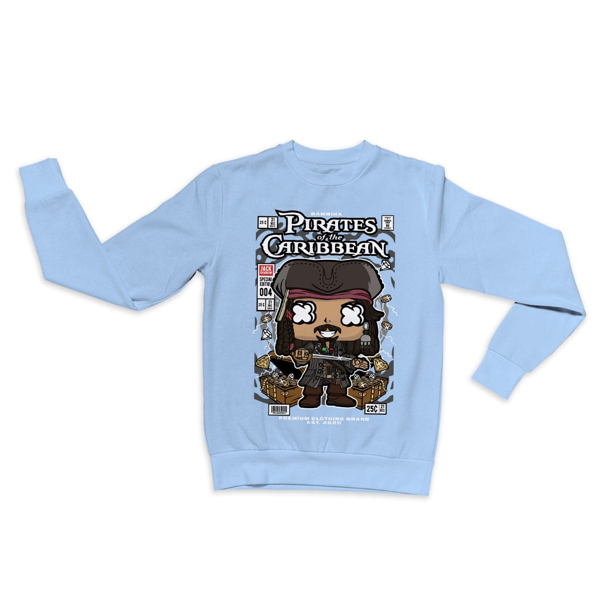 Jack Sparrow Pirates of the Caribbean Cartoon Sweatshirt