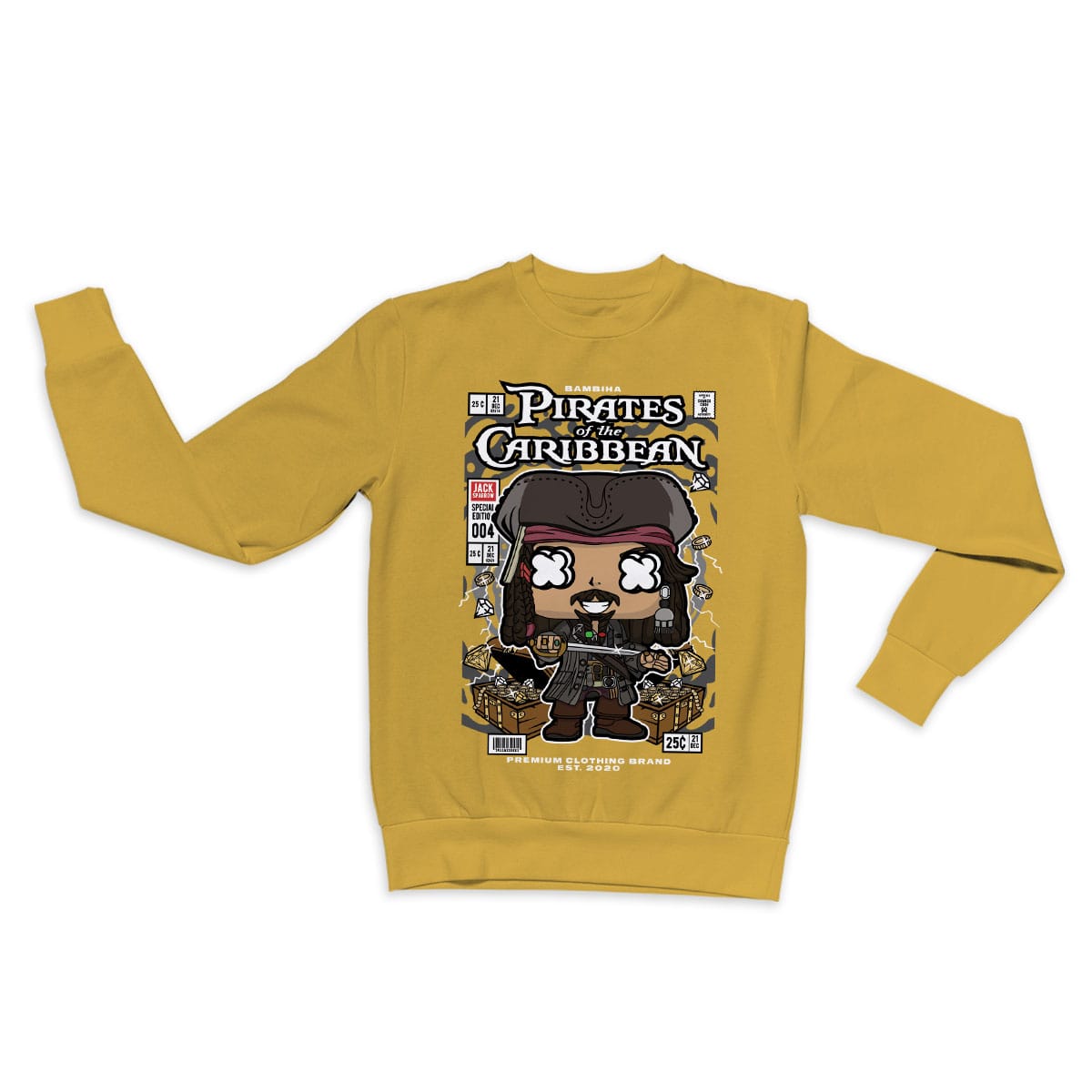 Jack Sparrow Pirates of the Caribbean Cartoon Sweatshirt