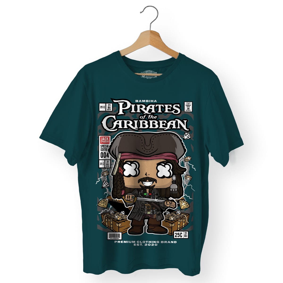 Jack Sparrow Pirates of the Caribbean Cartoon T-Shirt