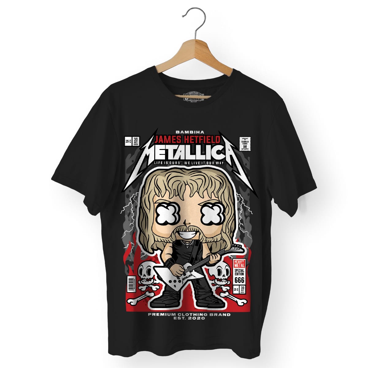 James Hetfield Metallica Cartoon T-Shirt