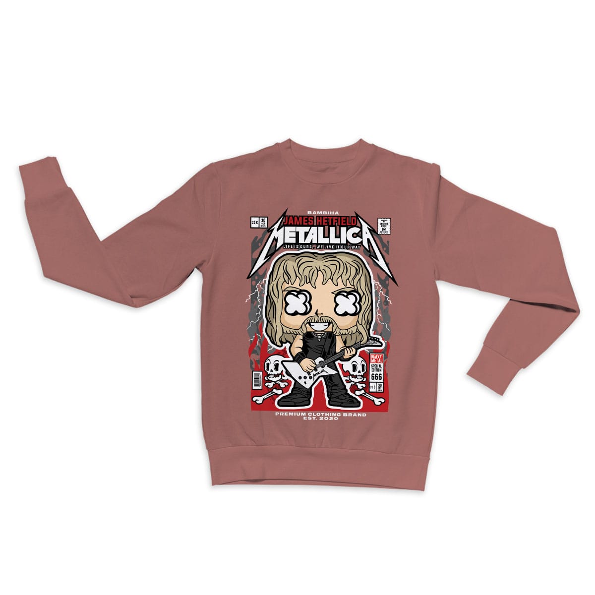 James Hetfield Metallica Cartoon Sweatshirt