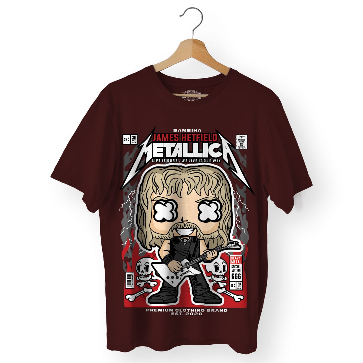 James Hetfield Metallica Cartoon T-Shirt