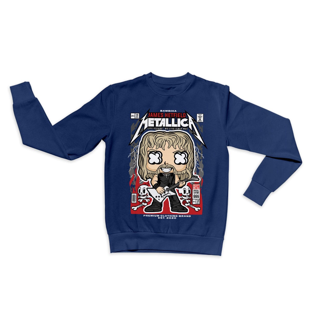 James Hetfield Metallica Cartoon Sweatshirt