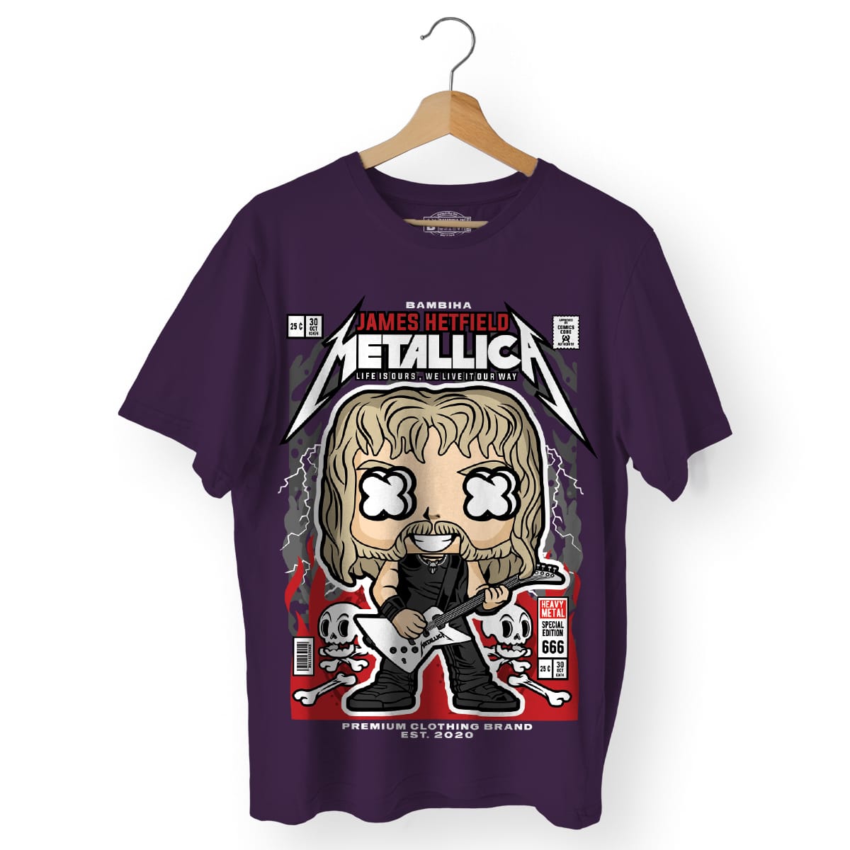 James Hetfield Metallica Cartoon T-Shirt