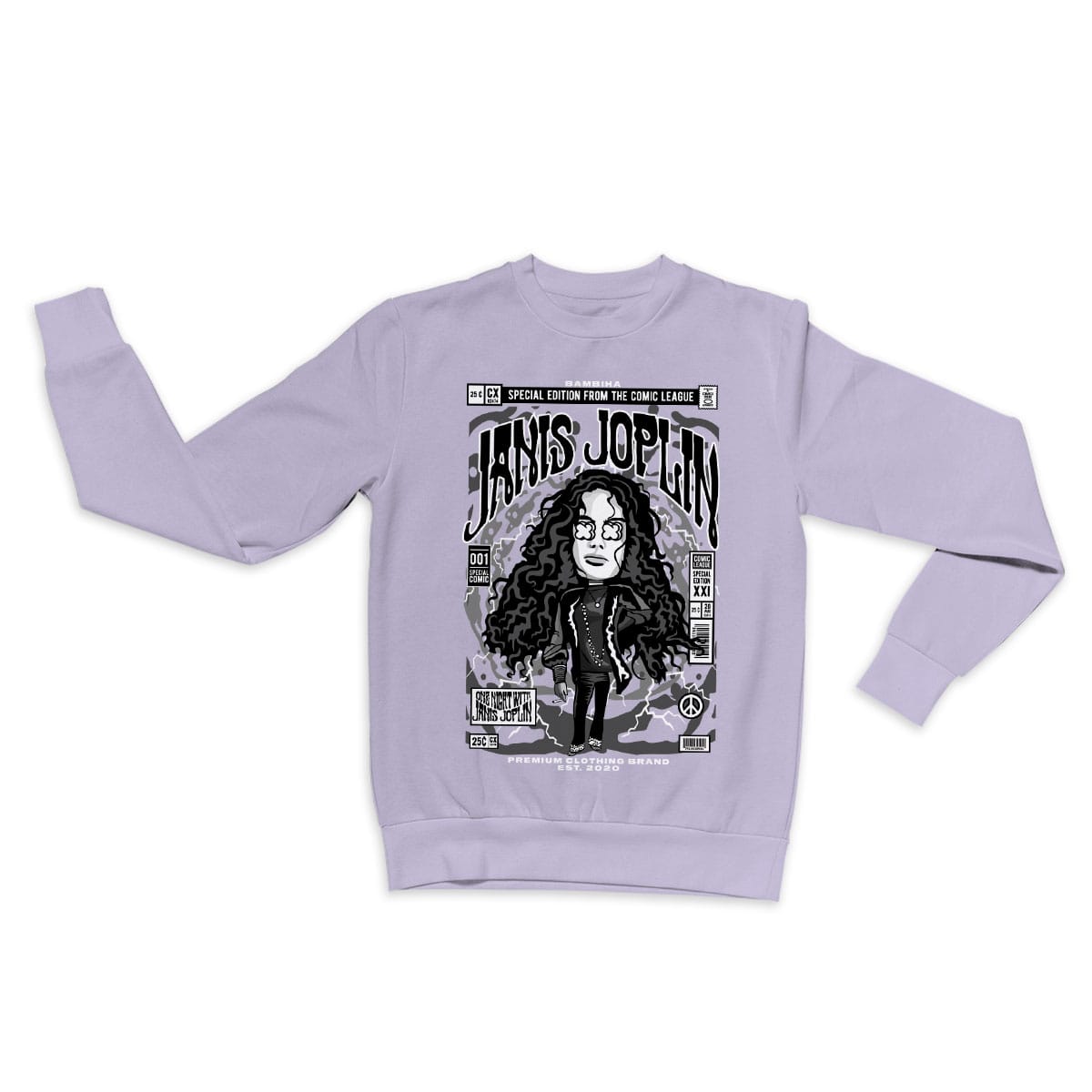 Janis Joplin Cartoon Sweatshirt