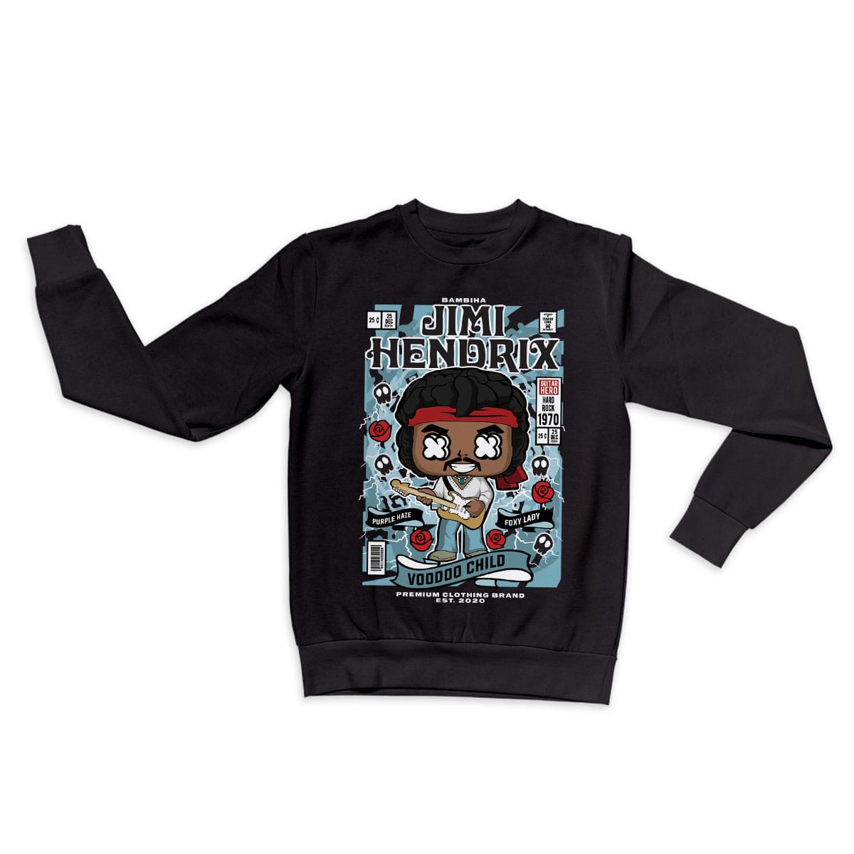 Jimmy Hendrix Cartoon Sweatshirt