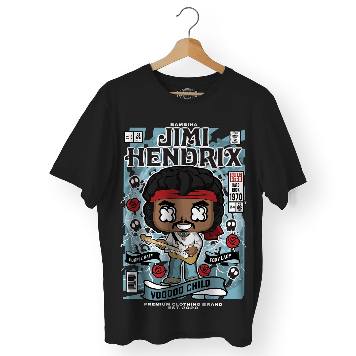 Jimmy Hendrix Cartoon T-Shirt