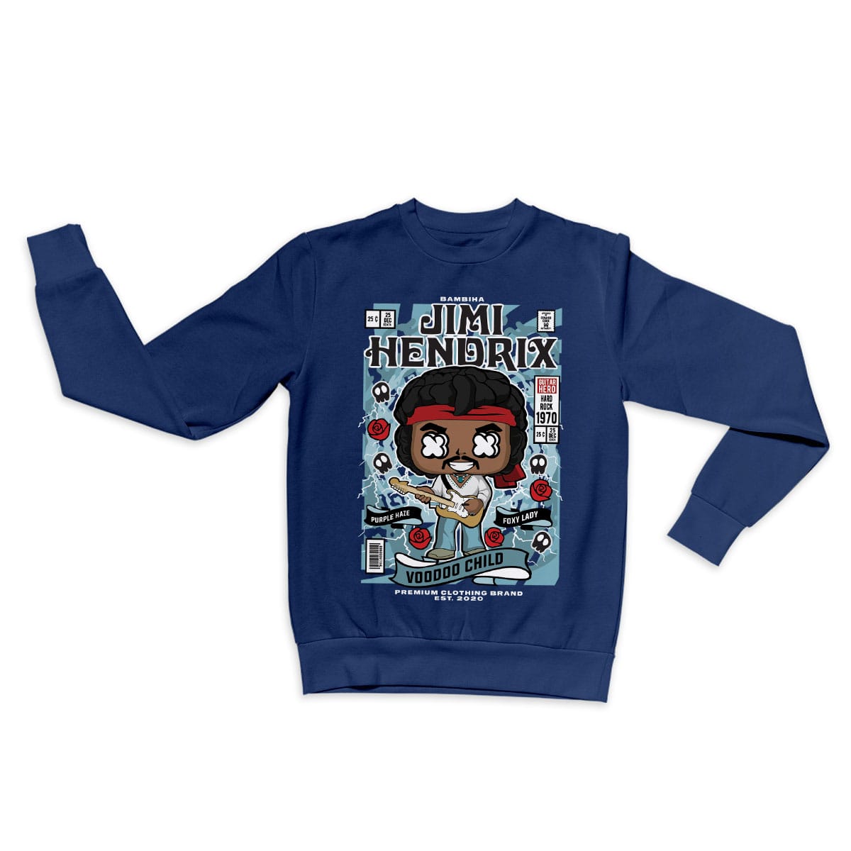 Jimmy Hendrix Cartoon Sweatshirt