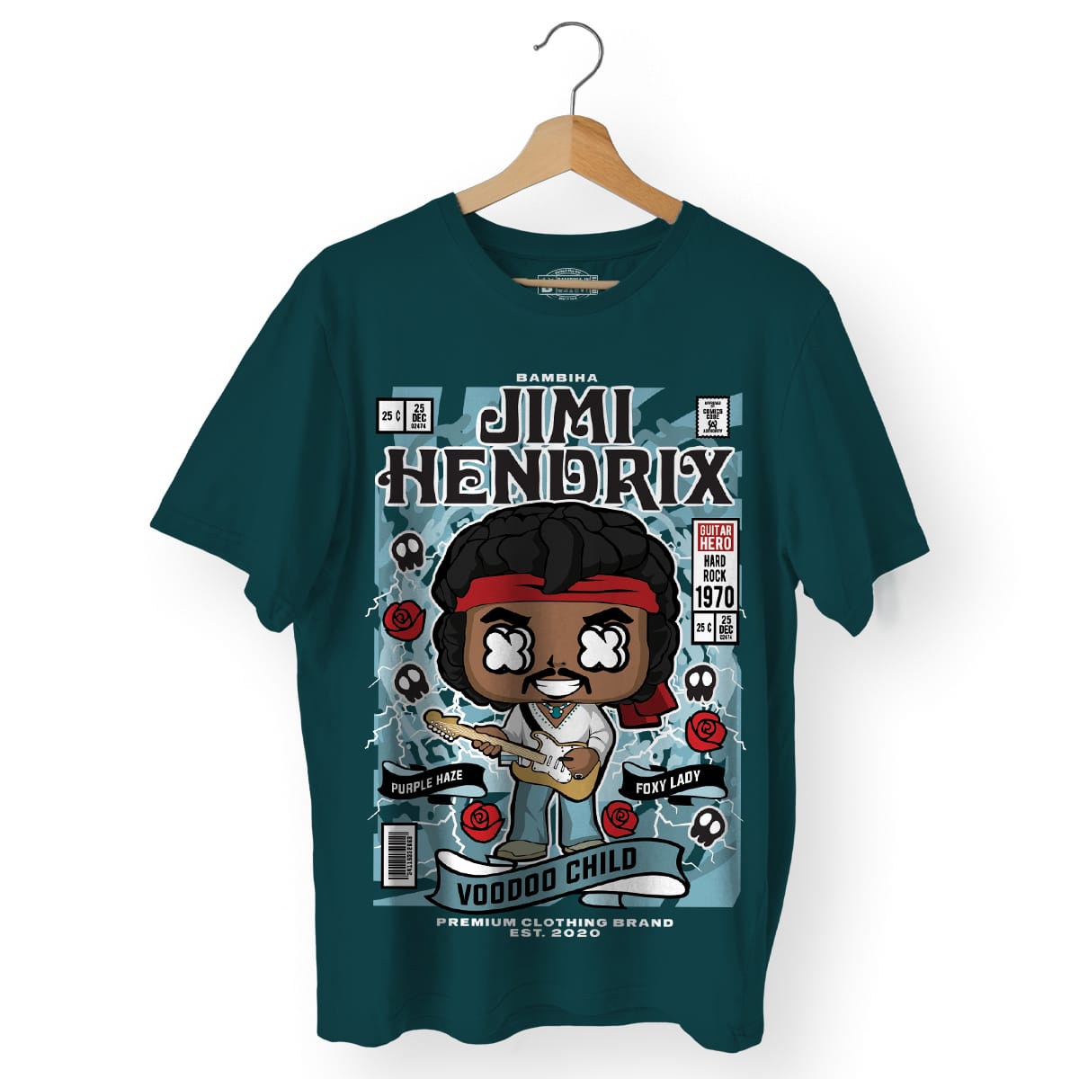 Jimmy Hendrix Cartoon T-Shirt