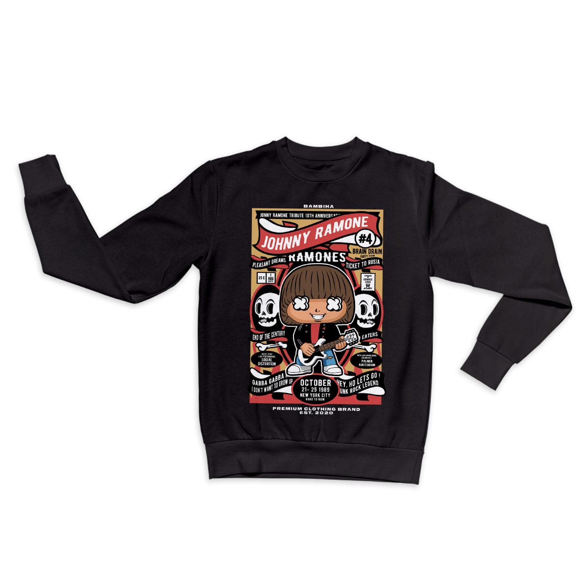 Johnny Ramone Cartoon Sweatshirt