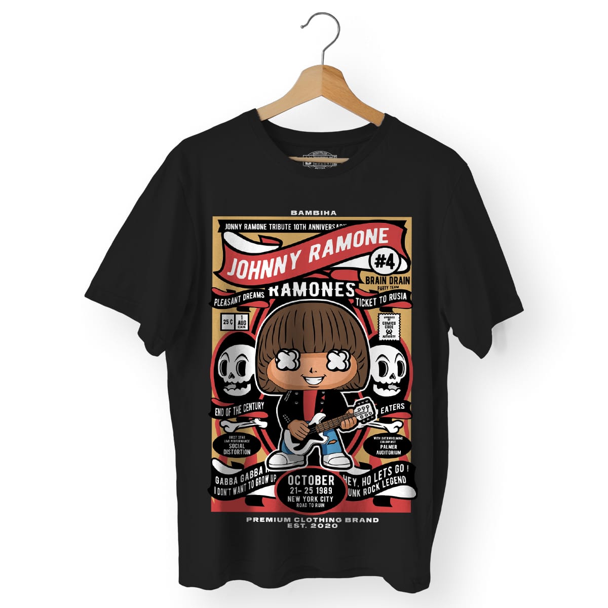 Johnny Ramone Cartoon T-Shirt